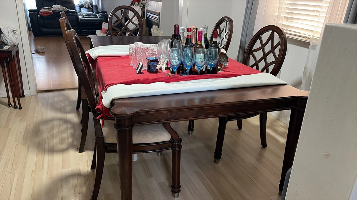 Wooden Dining Table Set with 6 Chairs - photo 5