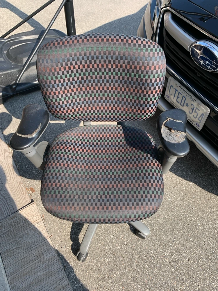 Office Chair with Checkerboard Pattern - photo 2