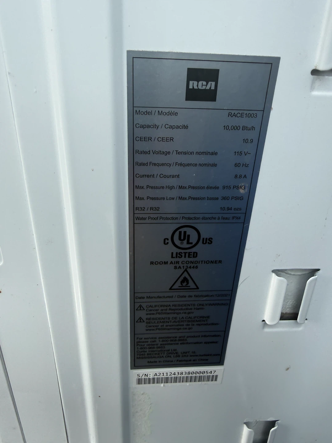 RCA 10,000 BTU Window Air Conditioners – Tested & Working Great! - photo 2