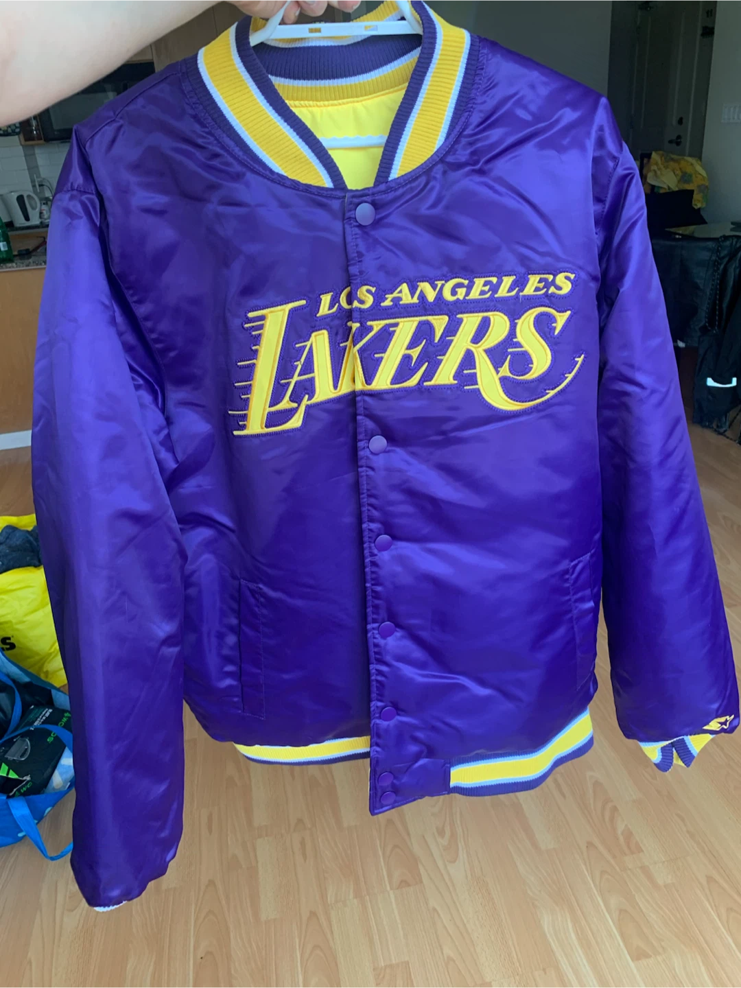 Starter Los Angeles Lakers Reversible Varsity Jacket - photo 3