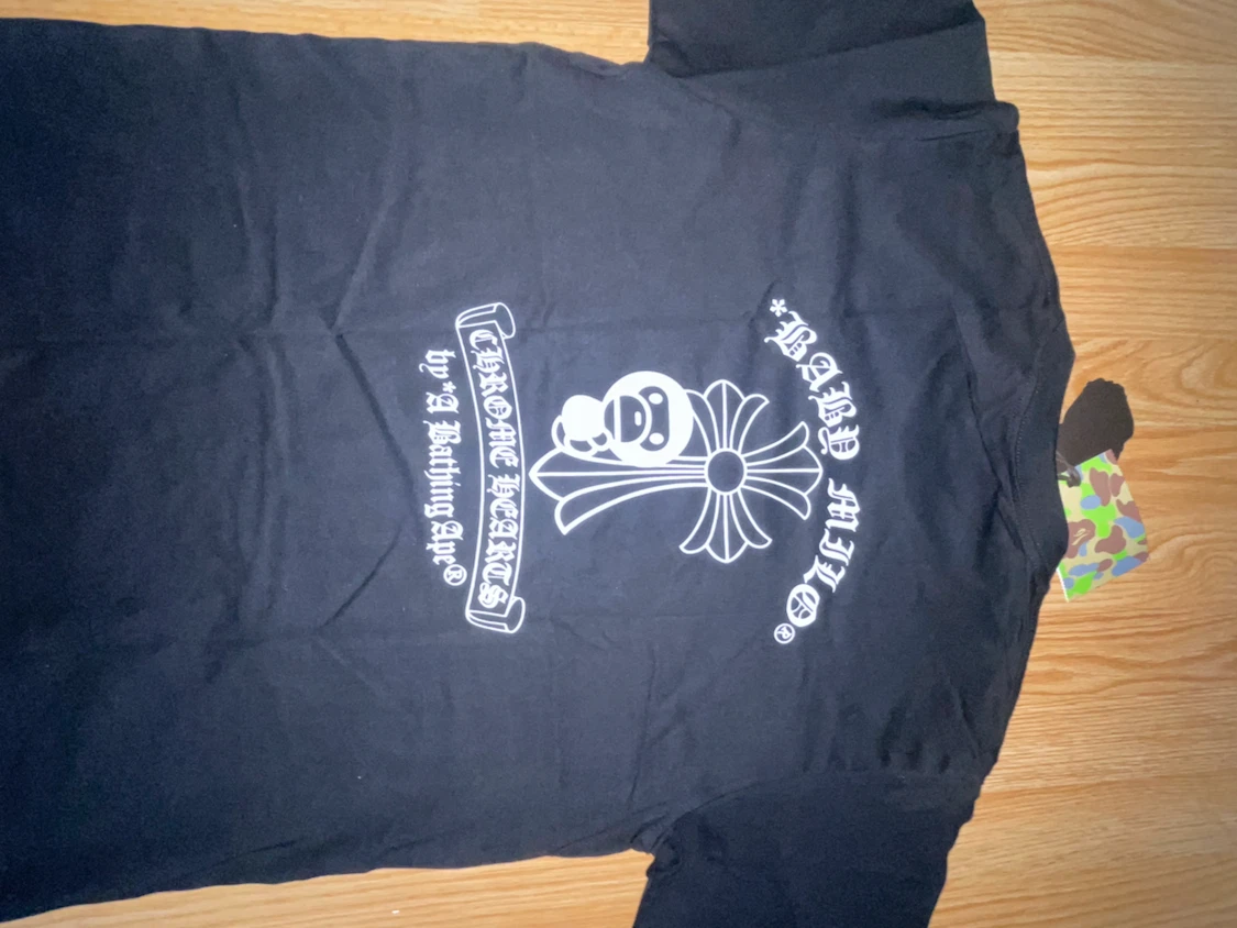 A Bathing Ape x Chrome Hearts Black T-Shirt Size S - photo 5
