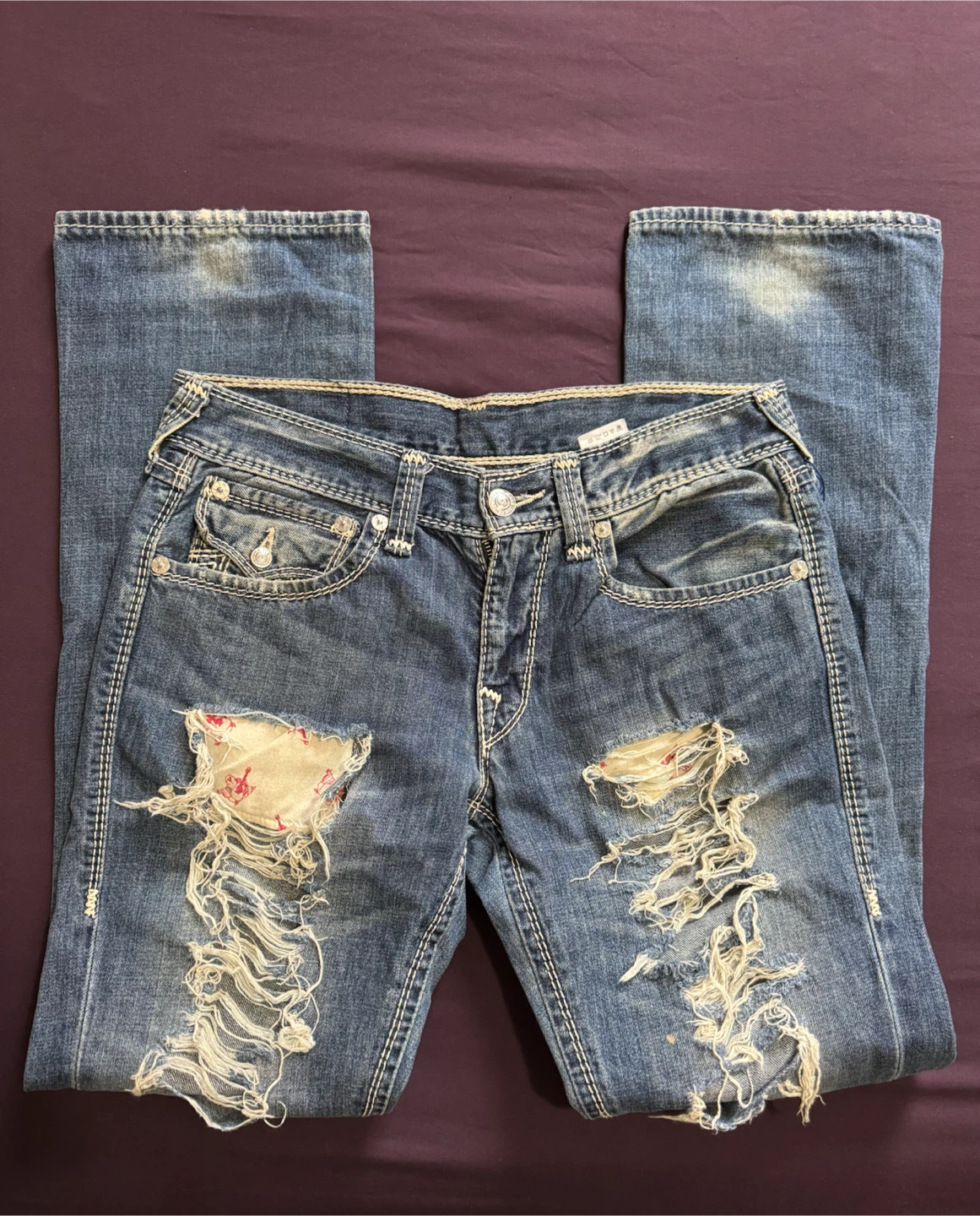 Men’s True Religion Jeans Distressed Mega T Ricky Straight Fit - photo 3