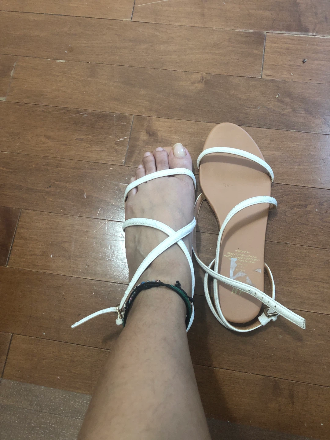 H&M White Strappy Flat Sandals - photo 4
