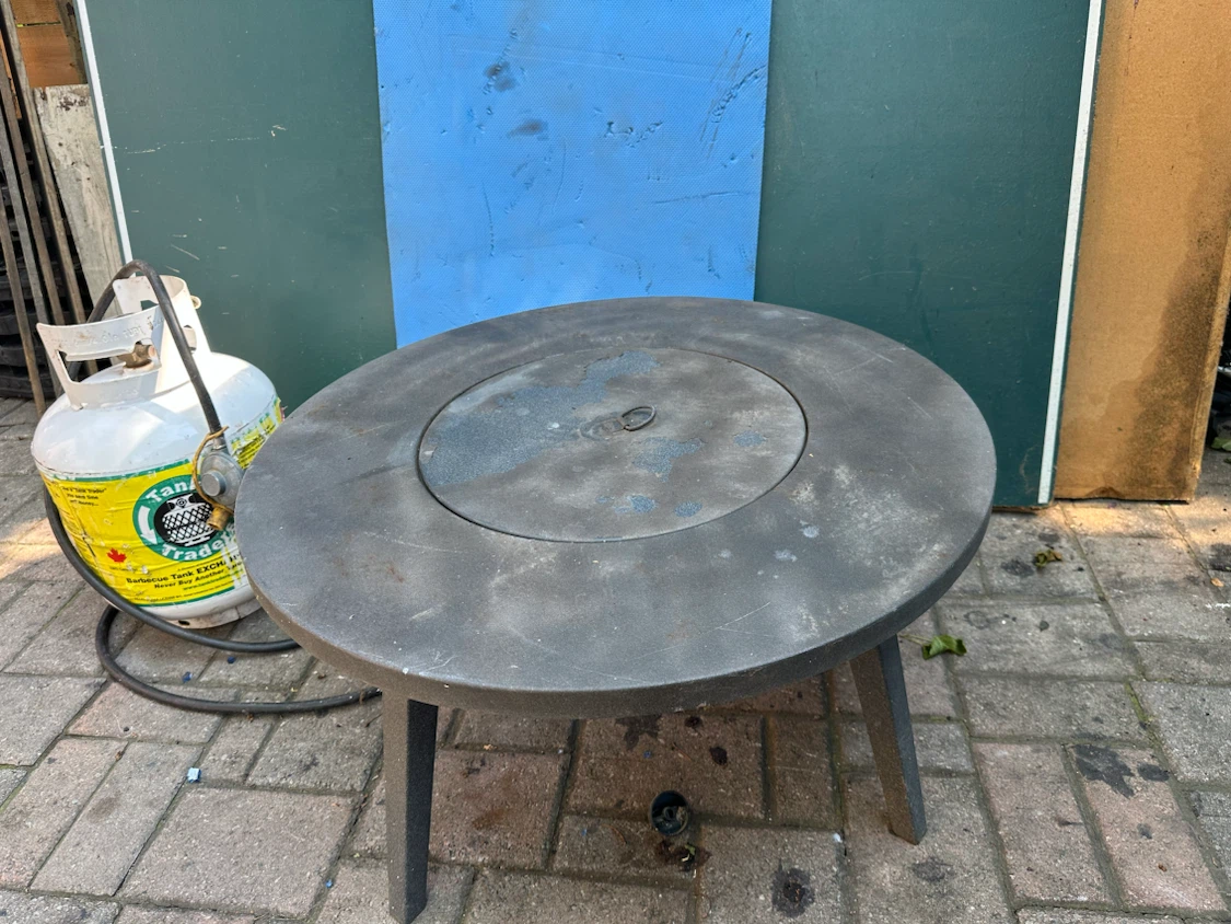 Round Propane Fire Pit Table