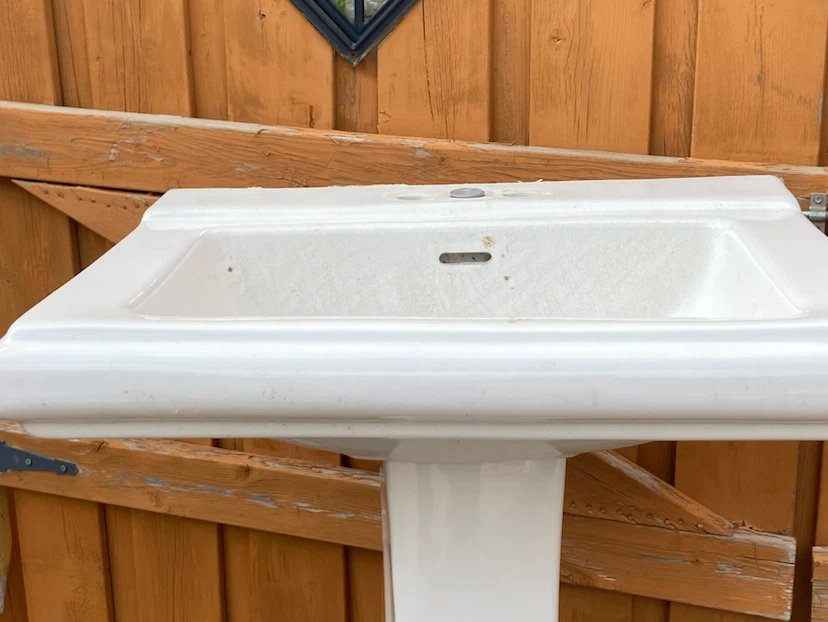 White Pedestal Sink