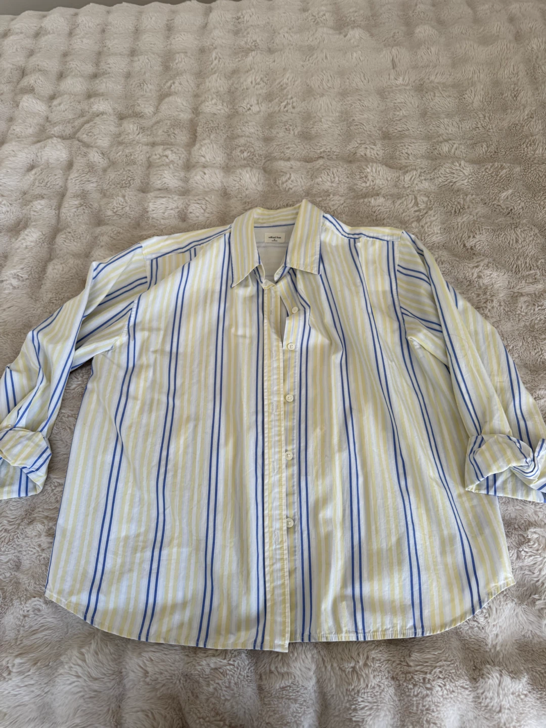 Wilfred Free Striped Button-Up Shirt