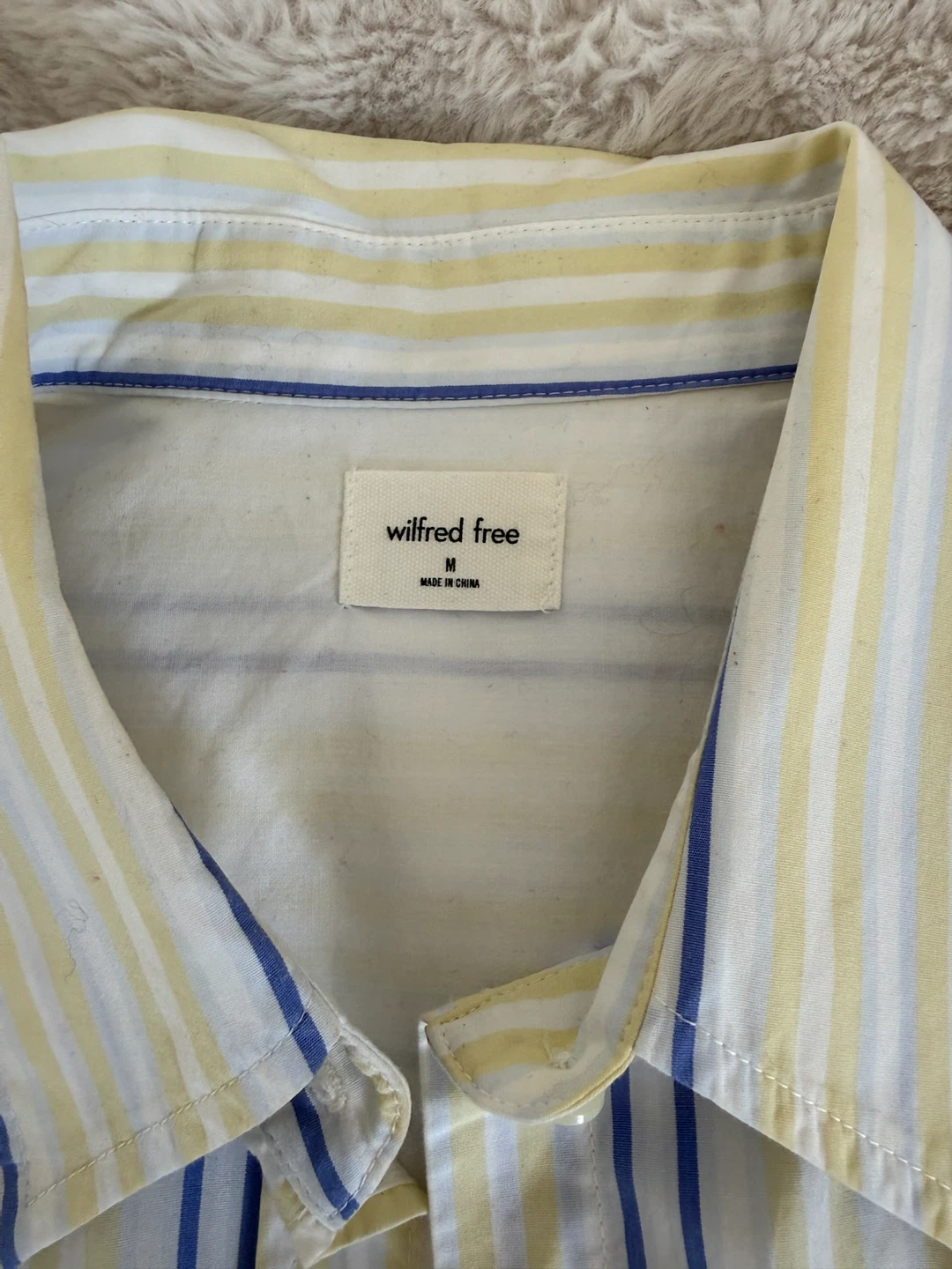 Wilfred Free Striped Button-Up Shirt - photo 3