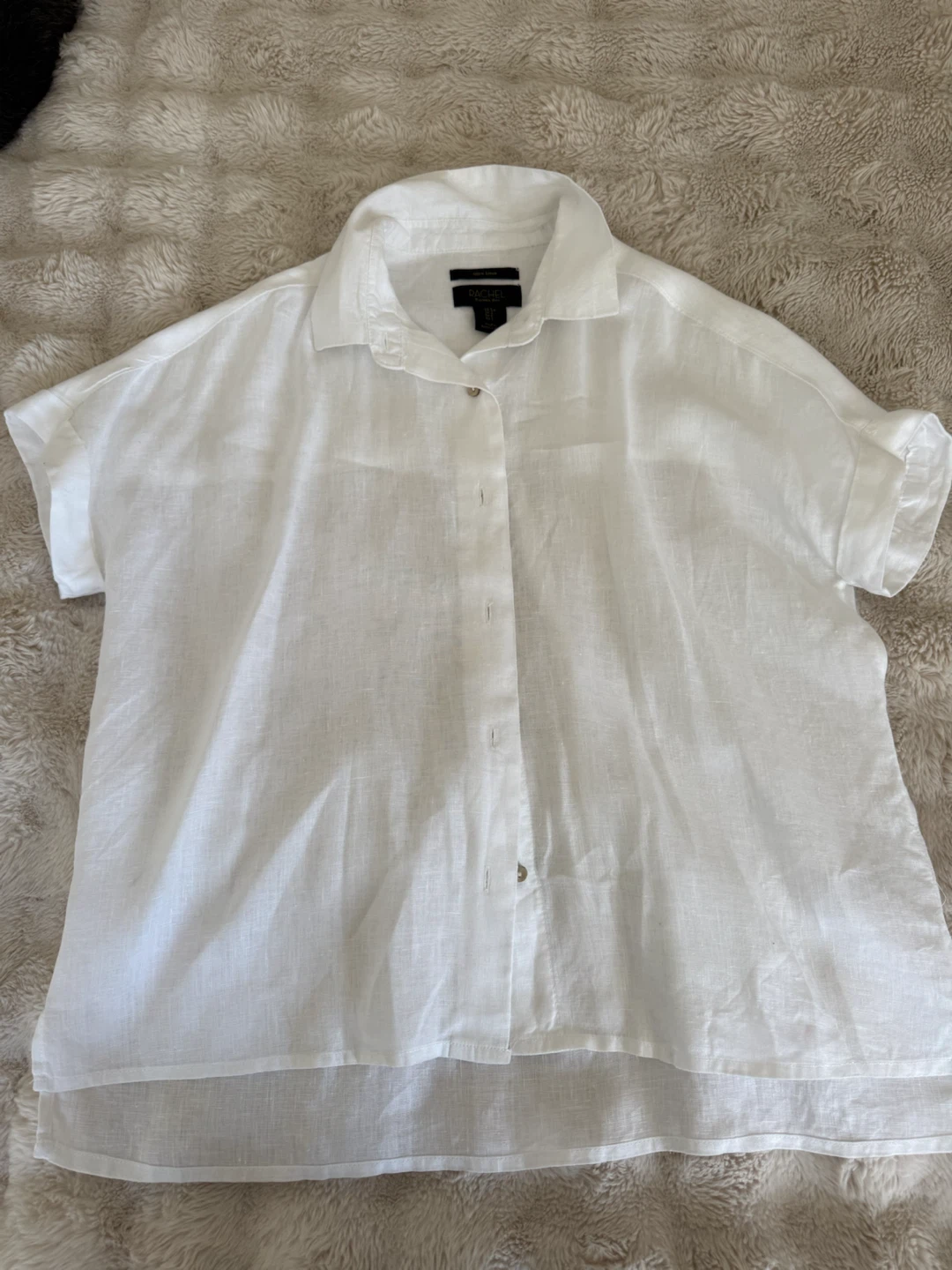 Rachel Rachel Roy 100% Linen Button-Up Shirt