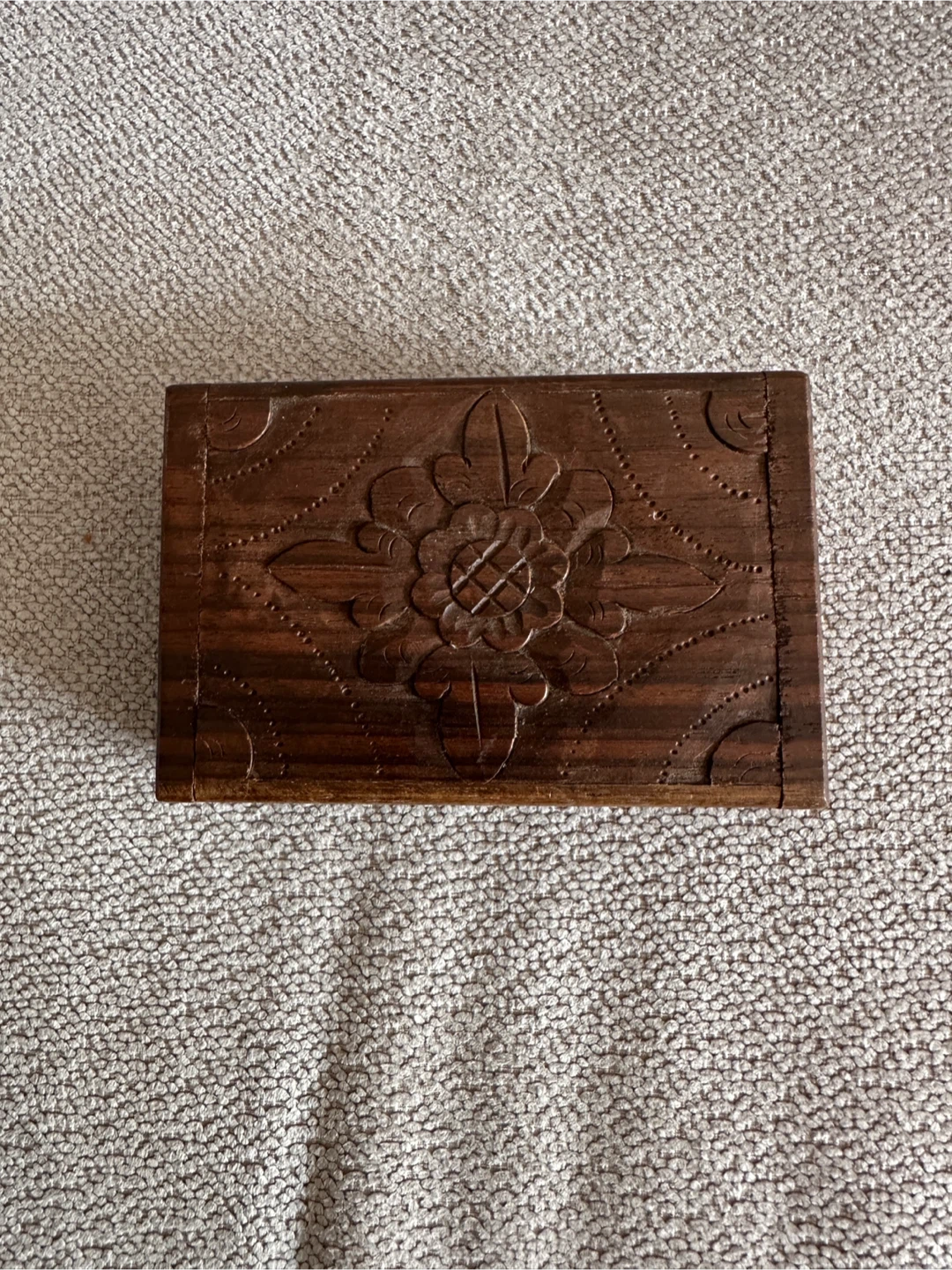 Carved Wooden Trinket Box