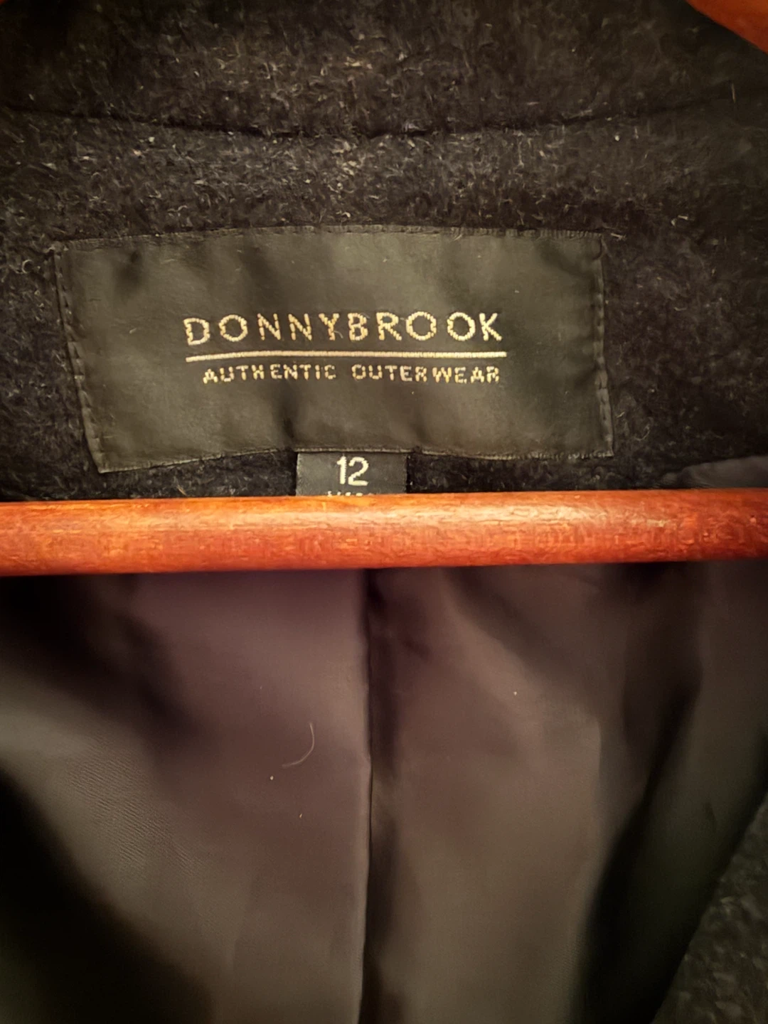 Donnybrook Black Wool Blend Coat Size 12 - photo 2