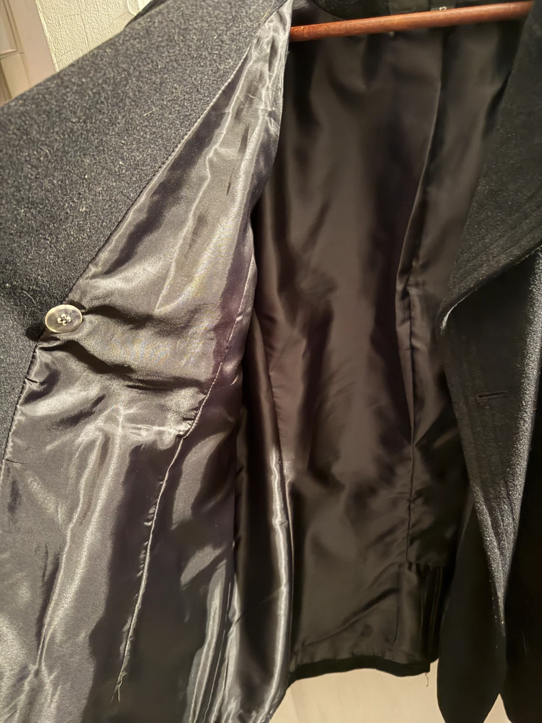 Donnybrook Black Wool Blend Coat Size 12 - photo 3