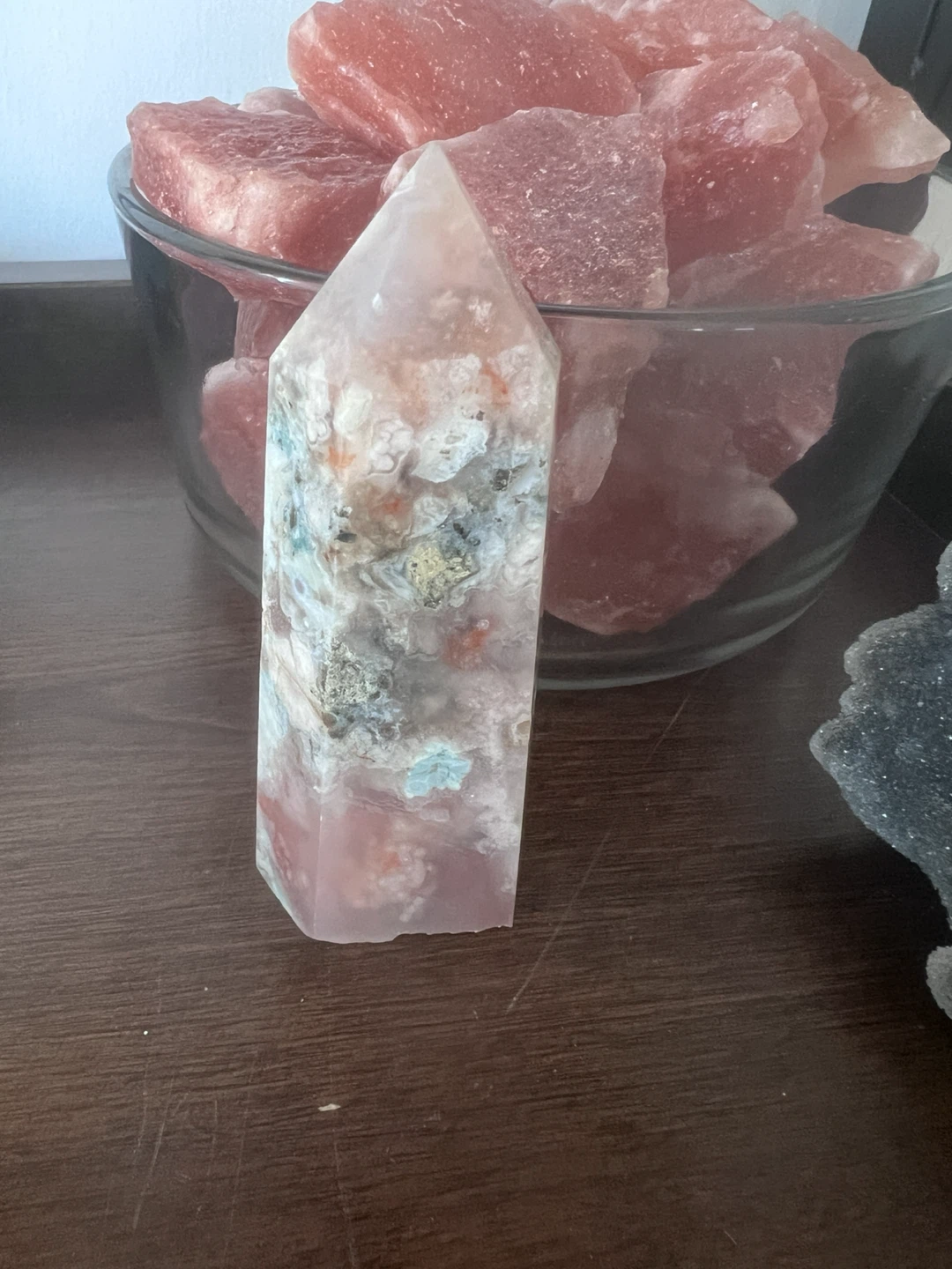 GREEN FLOWER AGATE MINI TOWEr