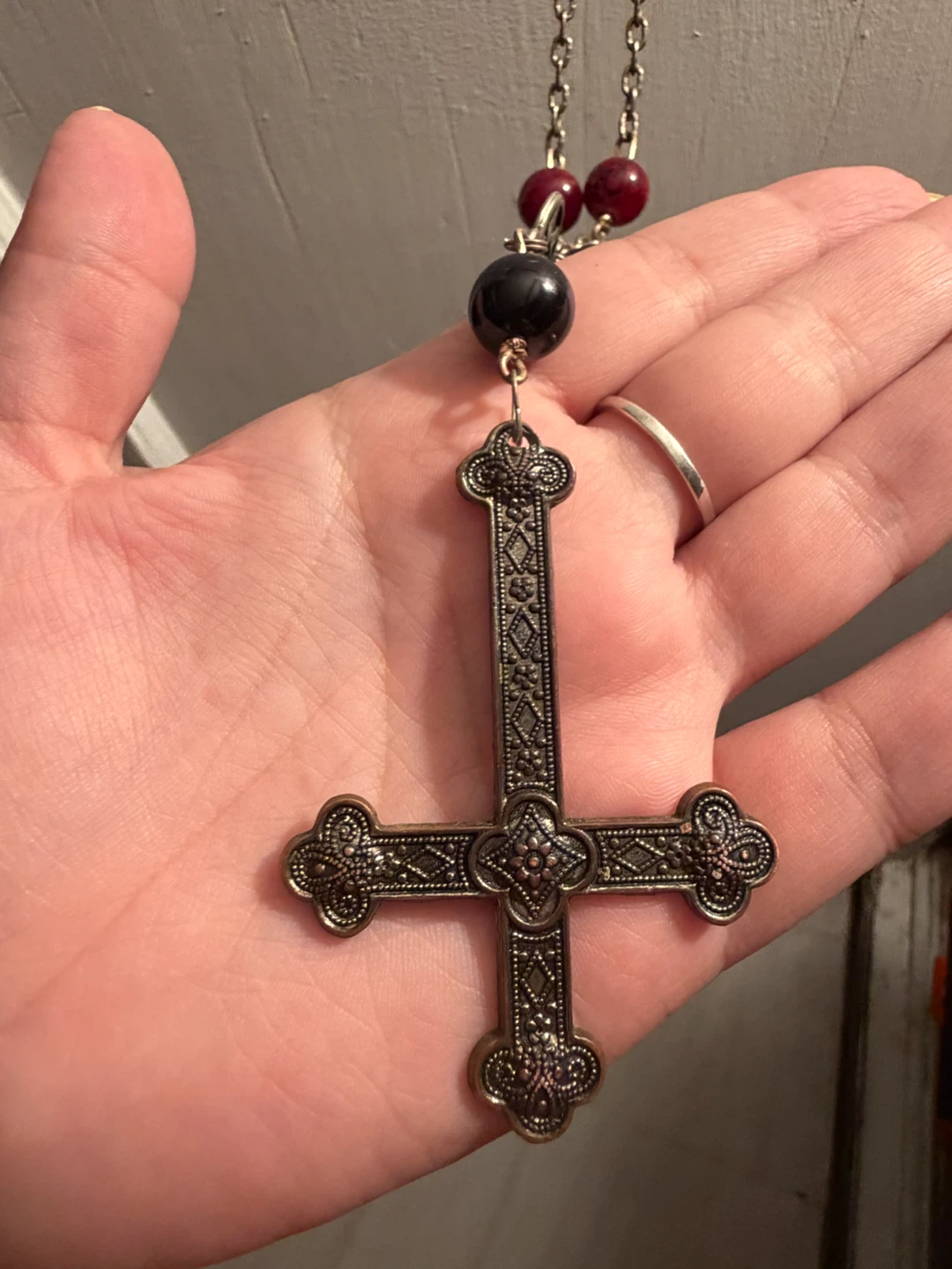 Pentagram and Inverted Cross Necklace - photo 2