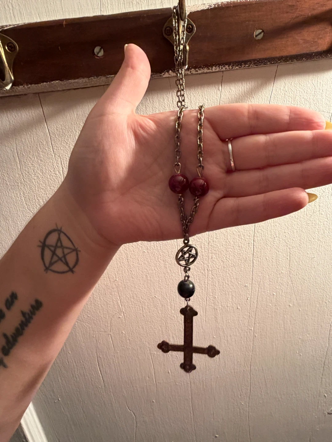 Pentagram and Inverted Cross Necklace - photo 4
