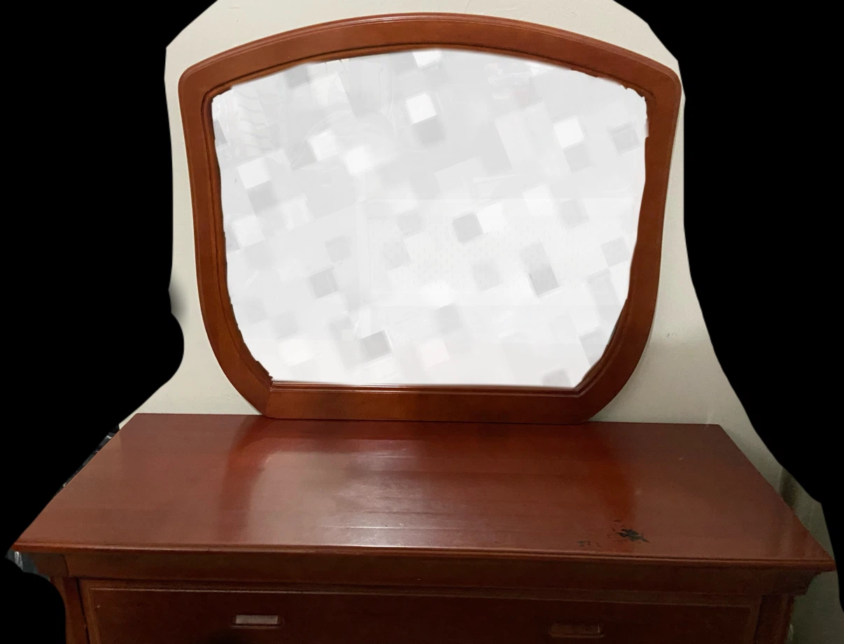 Wooden Dresser with Mirror