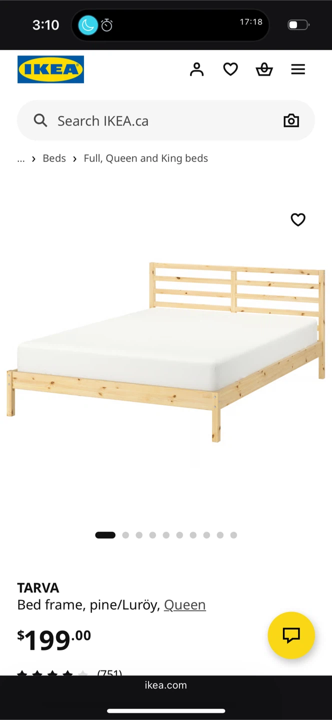 IKEA TARVA Queen Bed Frame