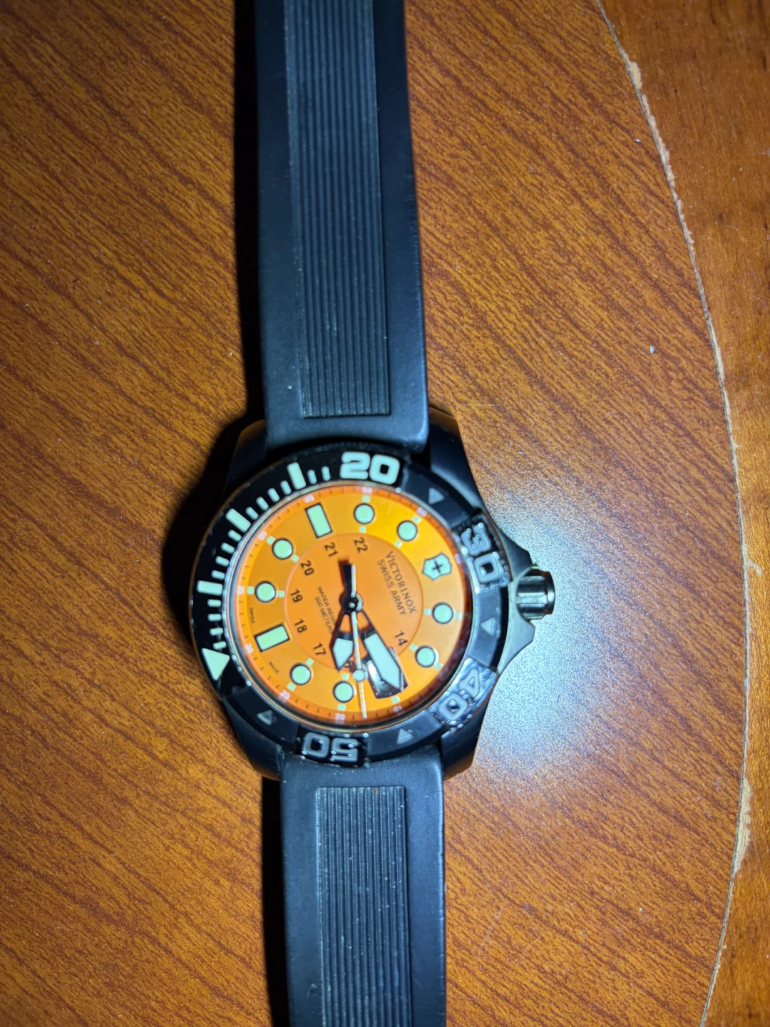 Victorinox Swiss Army Orange Dial Watch