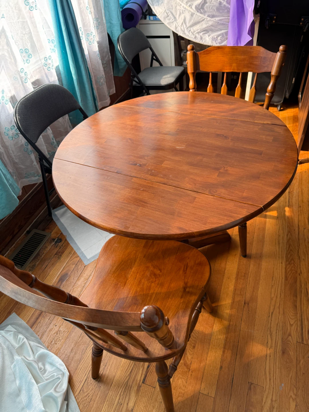 Drop Leaf Kitchen Table with 2 Chairs