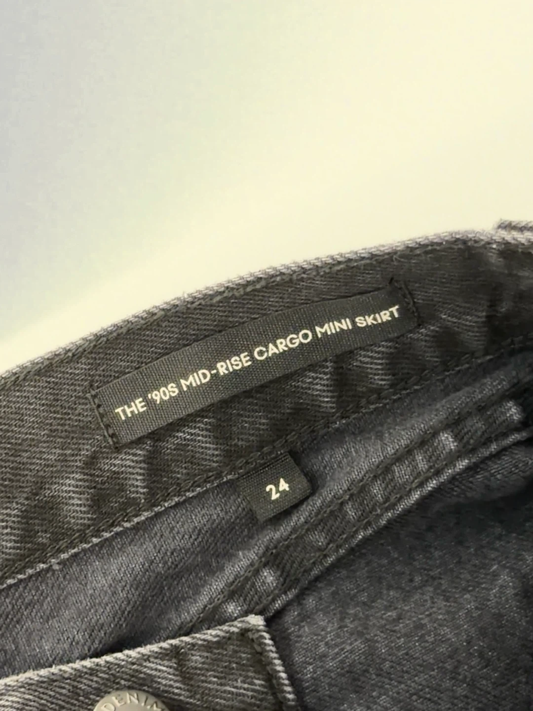 Aritzia Denim Forum Cargo Mini Skirt Black- Size 24 - photo 4