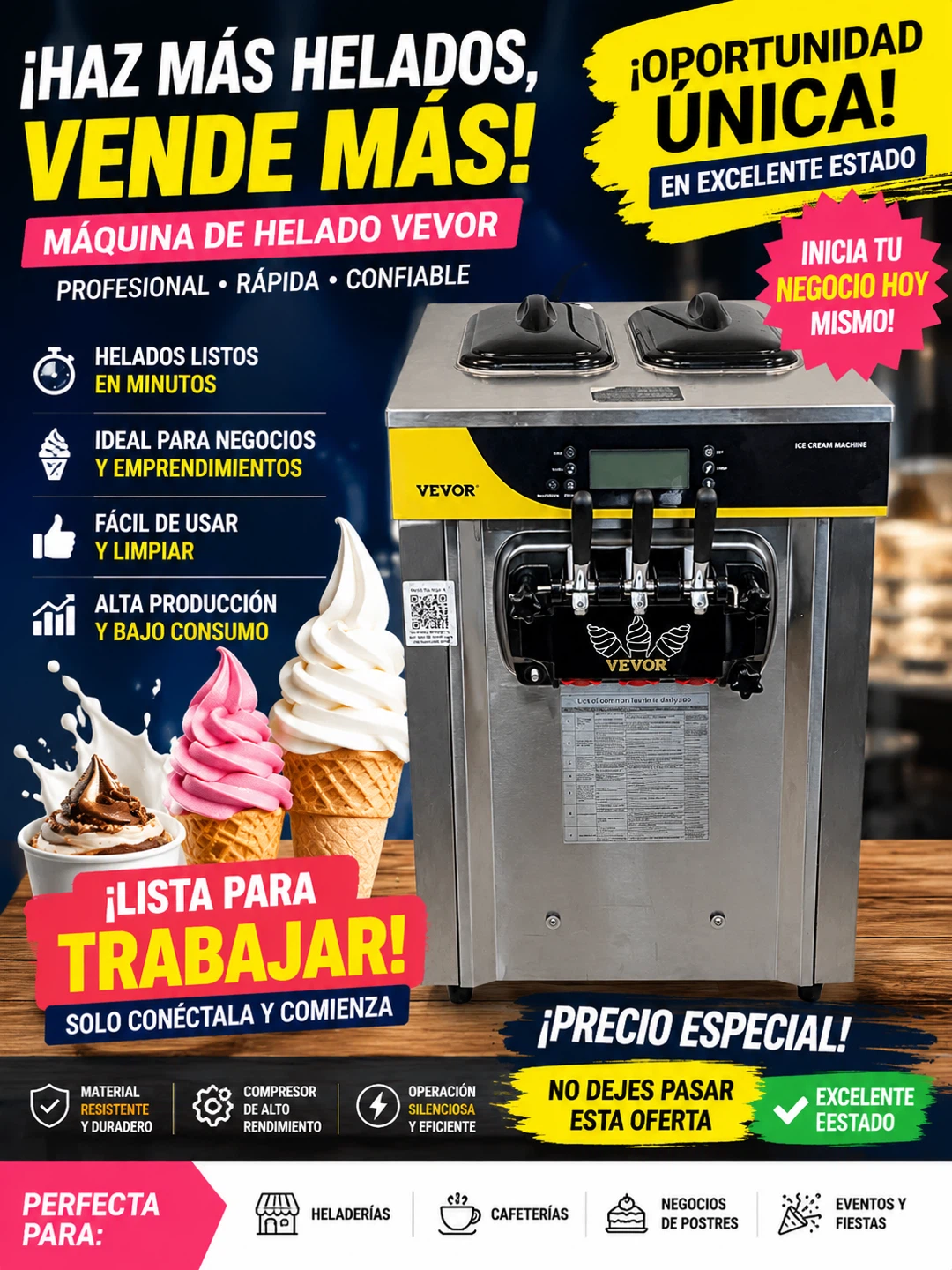 Vevor Soft Serve Ice Cream Machine