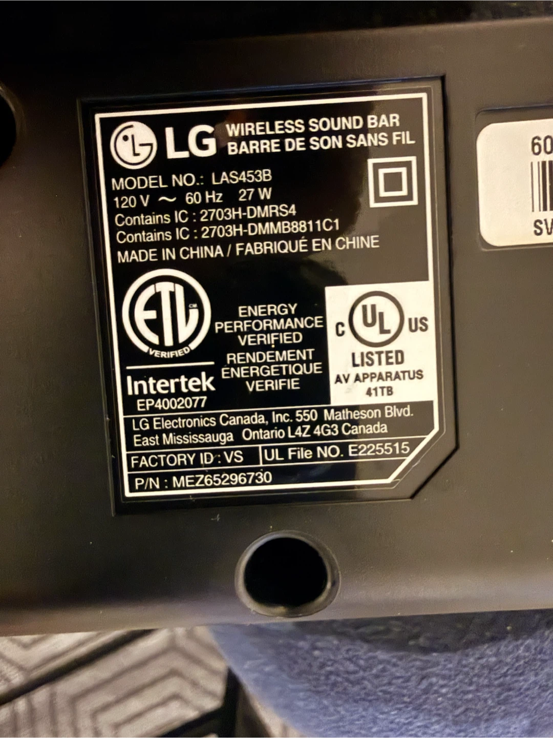 LG Wireless Sound Bar with Bluetooth - photo 4