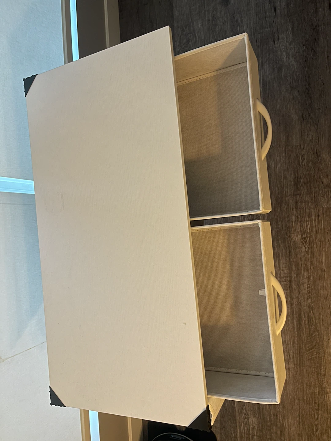 White Desk with 2 Storage Drawers - photo 2