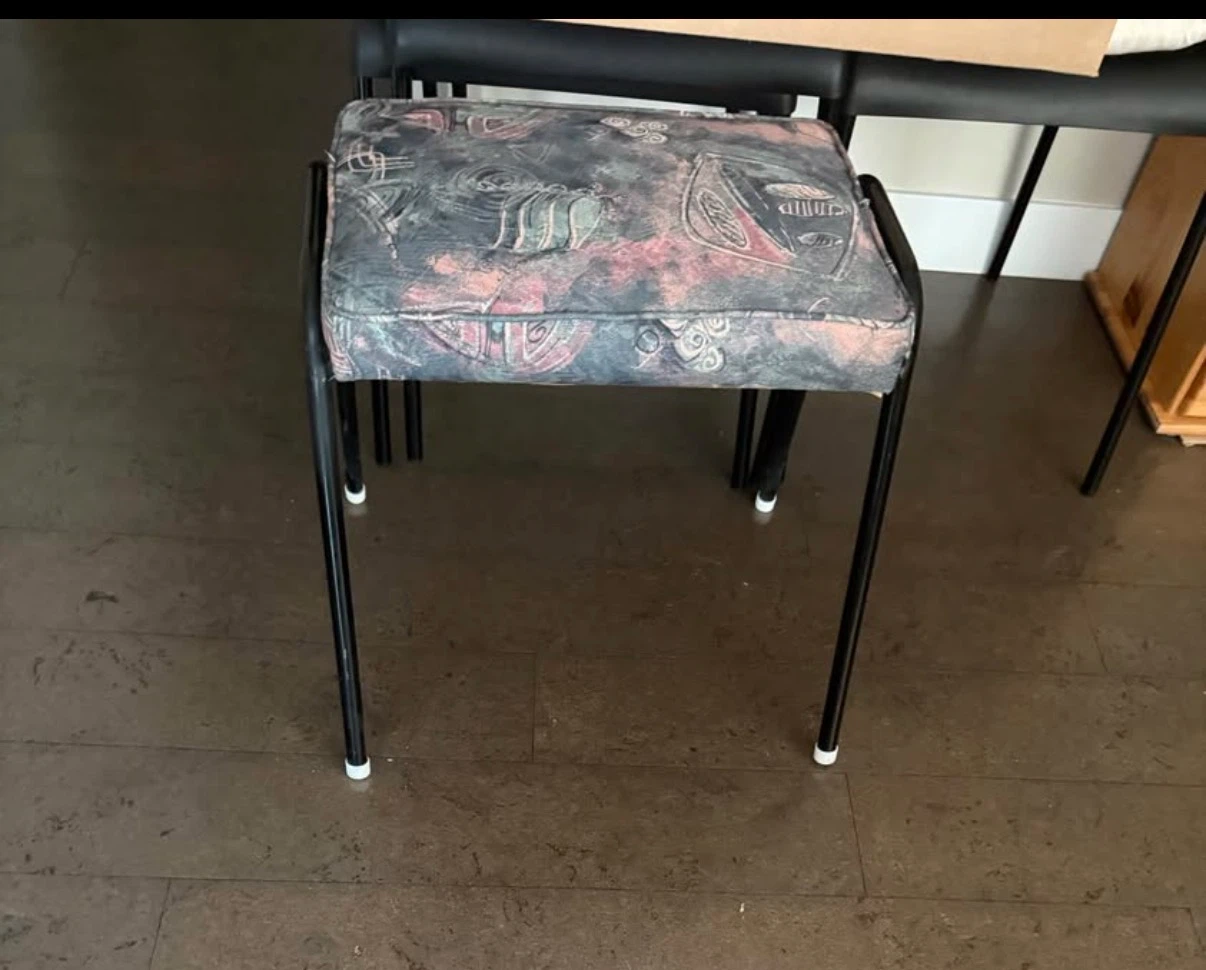 Vintage Upholstered Stool