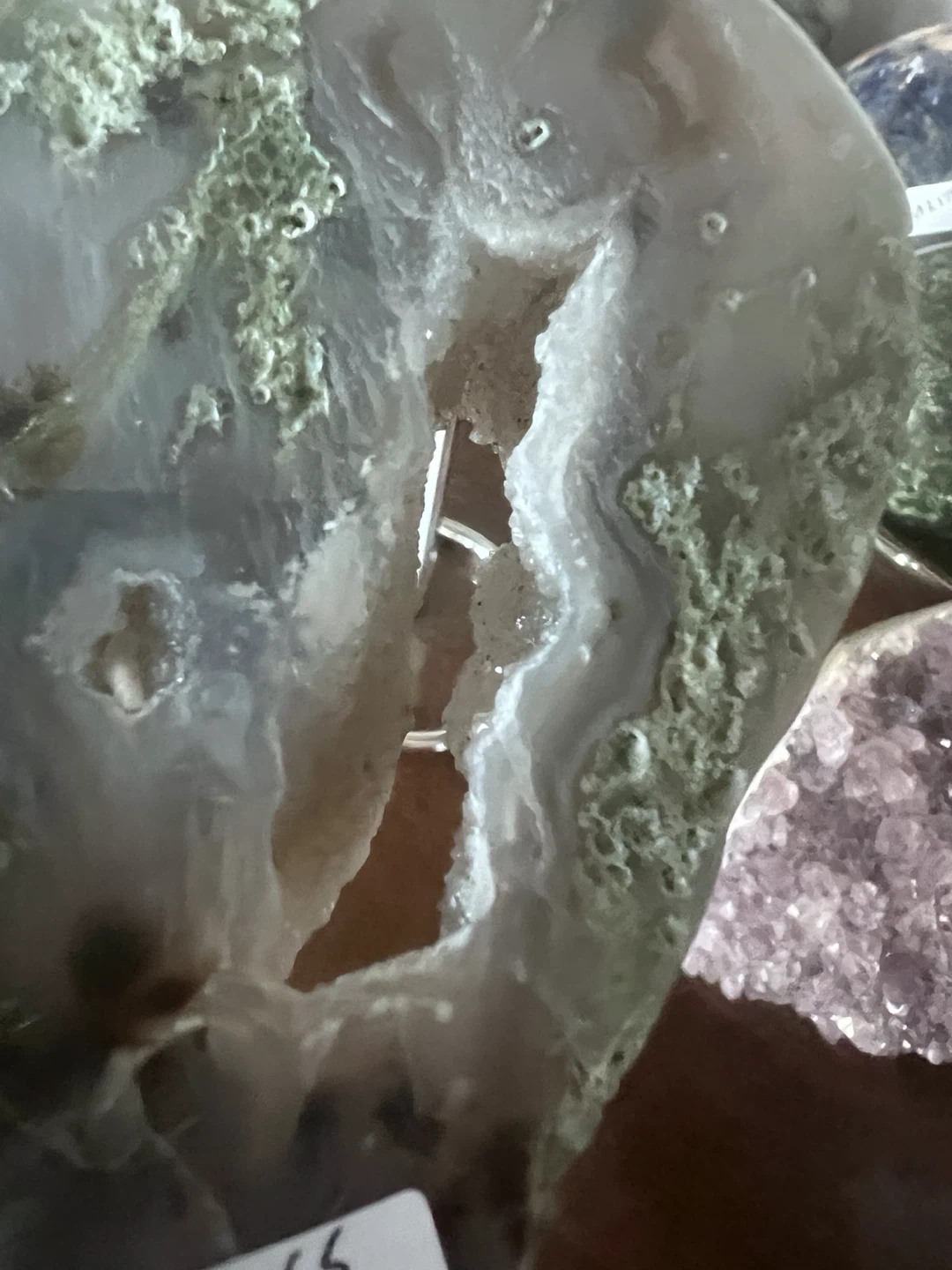 MOSS AGATE HEART WITH STAND - photo 4