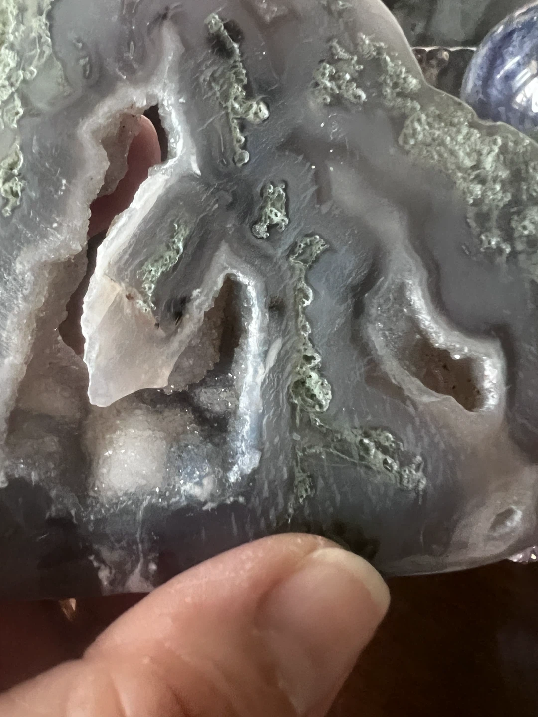 MOSS AGATE HEART WITH STAND - photo 5