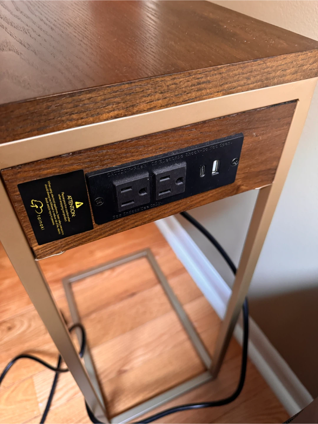 Side Table with Power Outlets - photo 3
