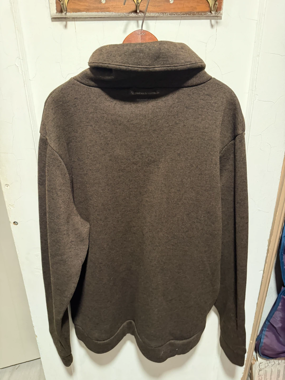 H2H Men's Brown Shawl Collar Pullover Sweater - photo 3