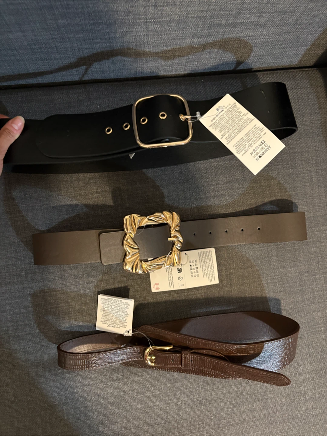 Set of 3 Women's Fashion Belts Zara