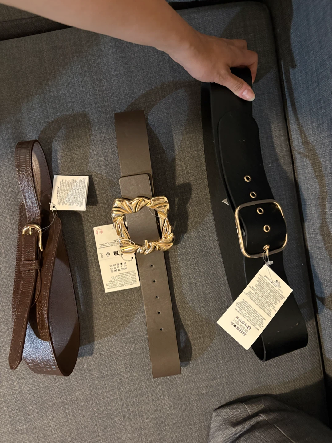 Set of 3 Women's Fashion Belts Zara - photo 2