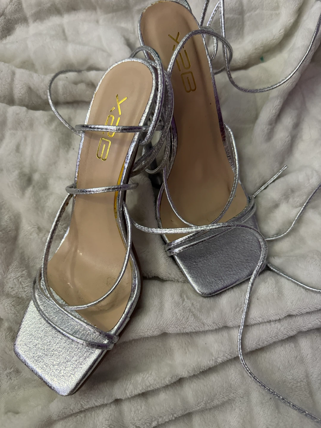 Fashion Nova Gold Strappy Heels - photo 3