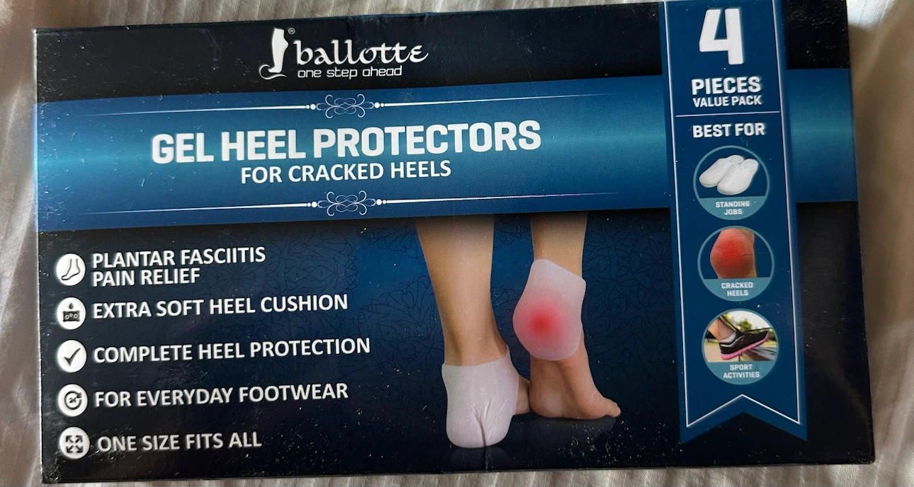 Ballotte Gel Heel Protectors for - 4 Piece Value Pack