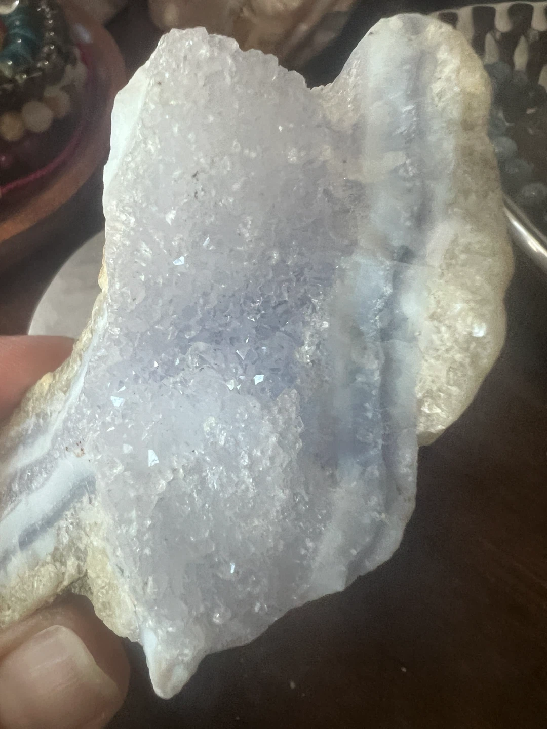 BLUE LACE AGATE DRUZY SPECIMEN - photo 2
