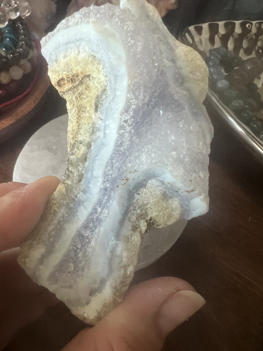 BLUE LACE AGATE DRUZY SPECIMEN - photo 4