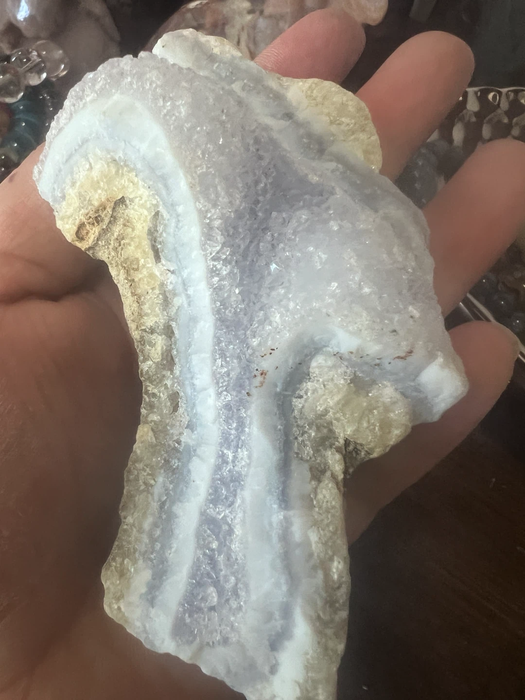 BLUE LACE AGATE DRUZY SPECIMEN - photo 5