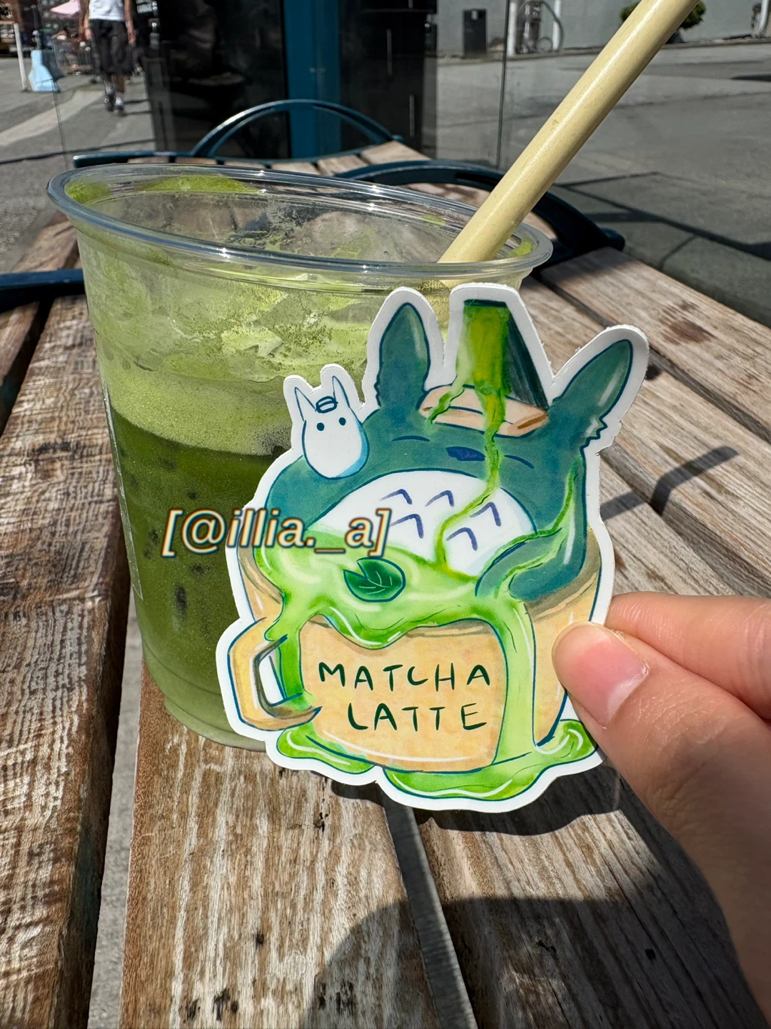 Matcha Totoro Waterproof Sticker, Made by UBC Art Student
