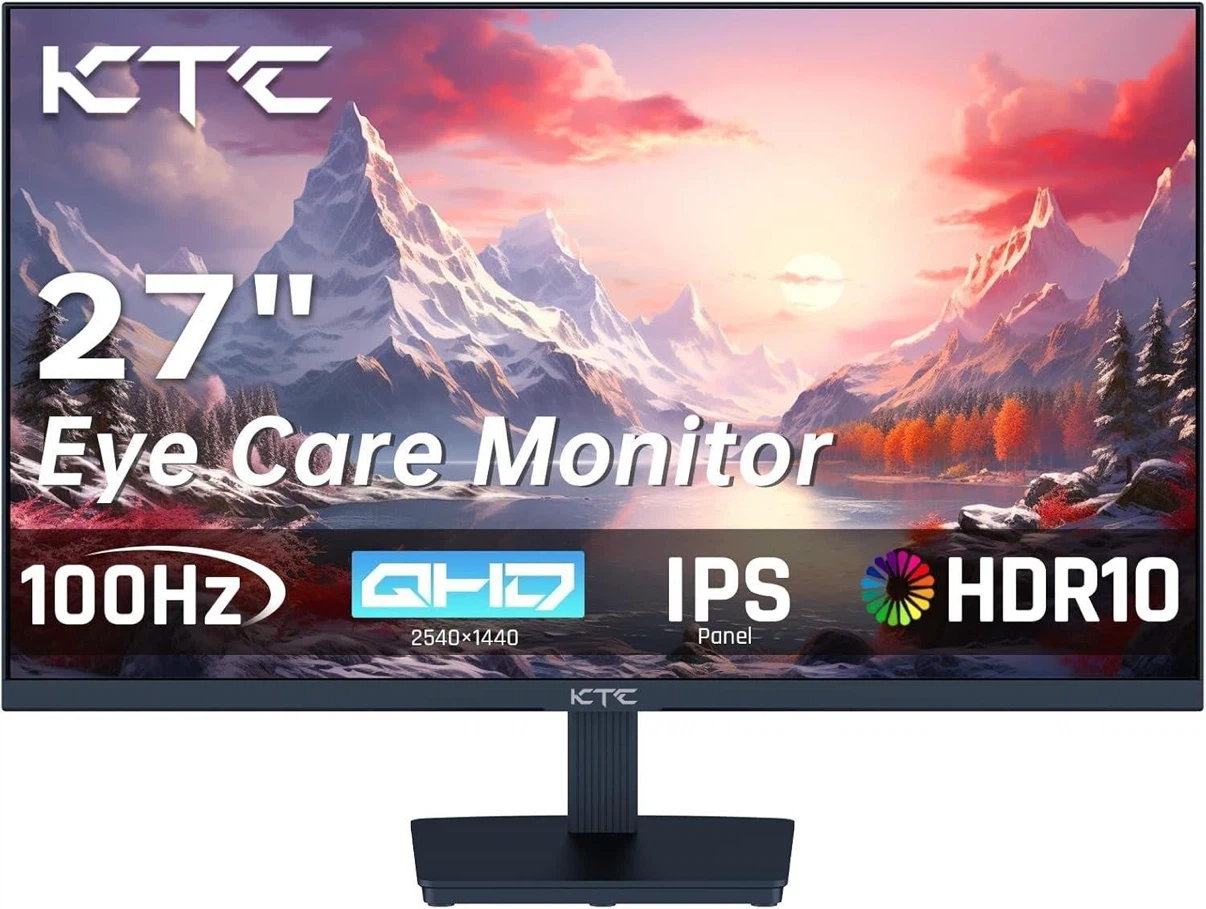KTC 27" QHD Eye Care Monitor 100Hz IPS HDR10