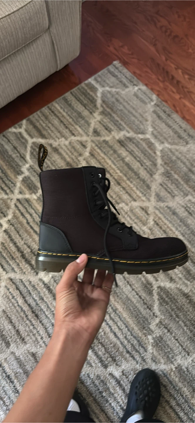 Dr. Martens Black Canvas Lace Up Boots