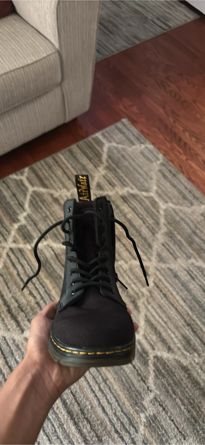Dr. Martens Black Canvas Lace Up Boots - photo 2