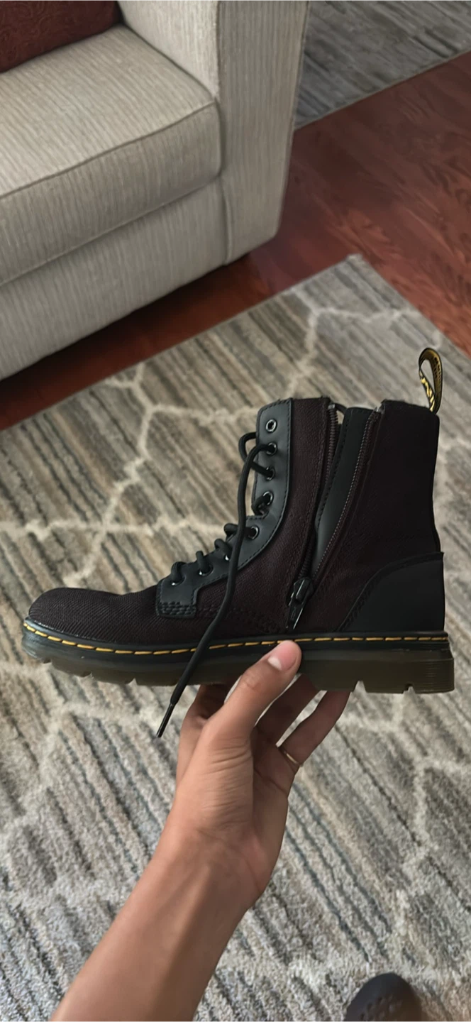 Dr. Martens Black Canvas Lace Up Boots - photo 3