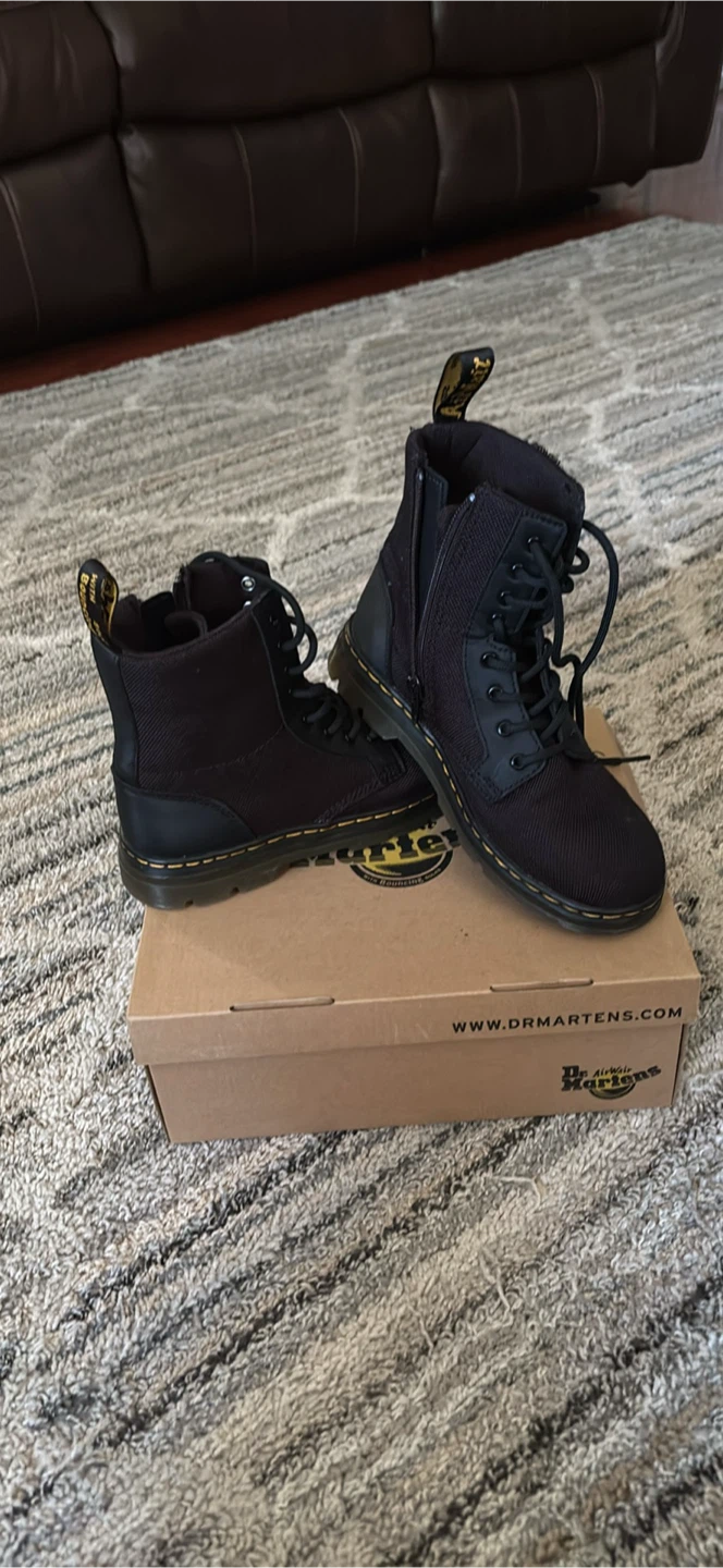 Dr. Martens Black Canvas Lace Up Boots - photo 5