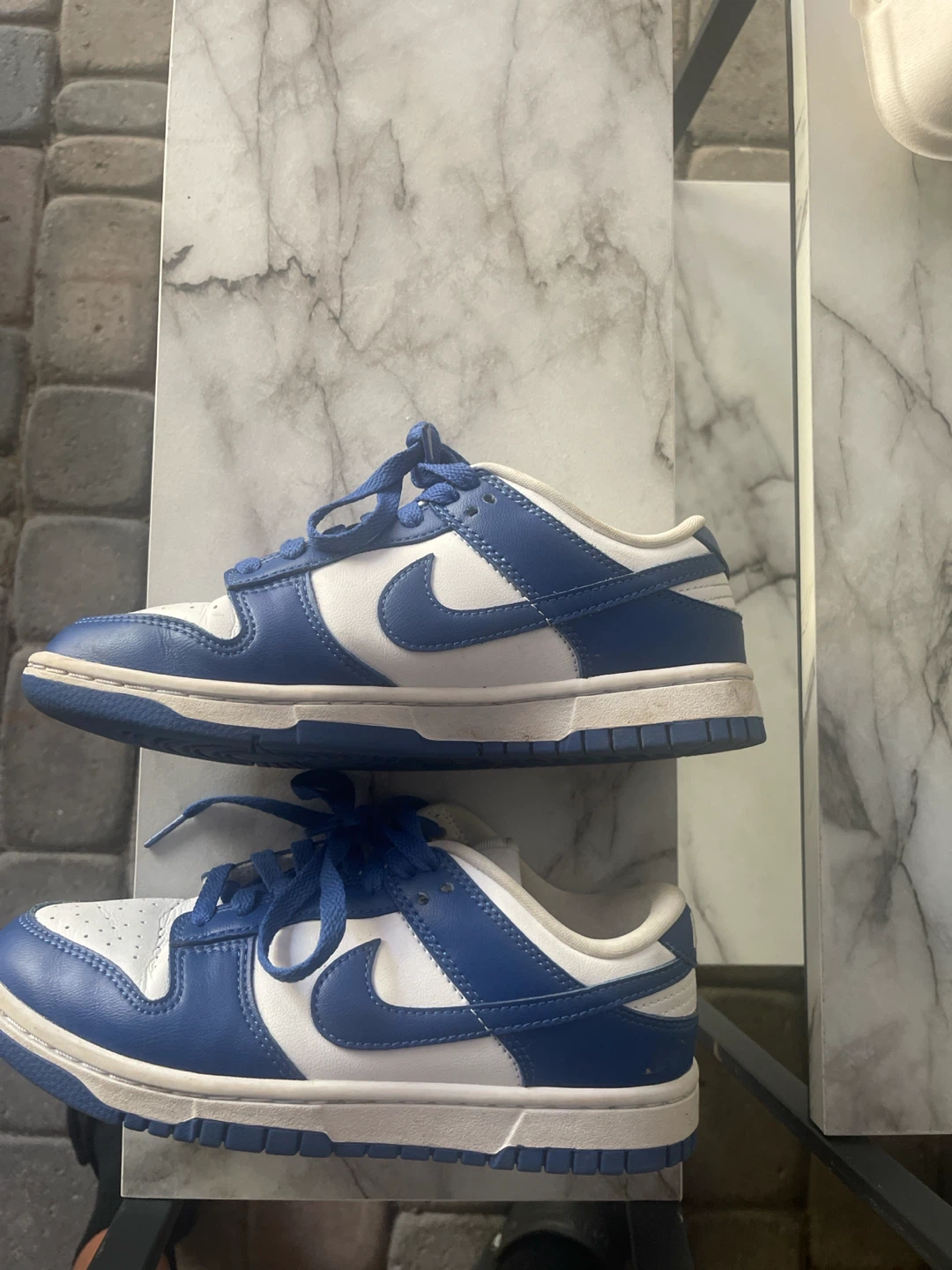 Nike Dunk Low White Blue Sneakers - photo 2