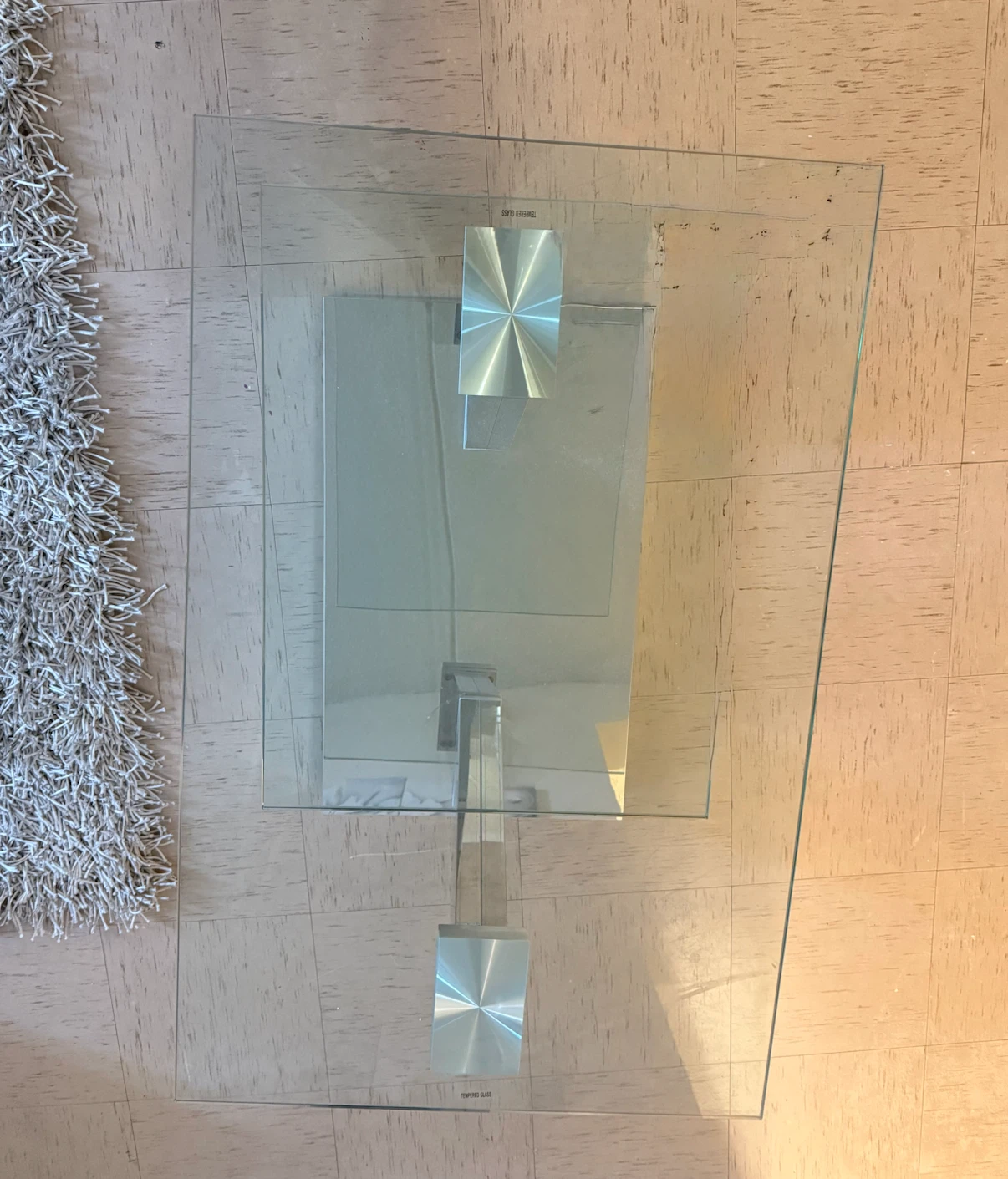 Glass and Chrome Coffee Table - photo 3