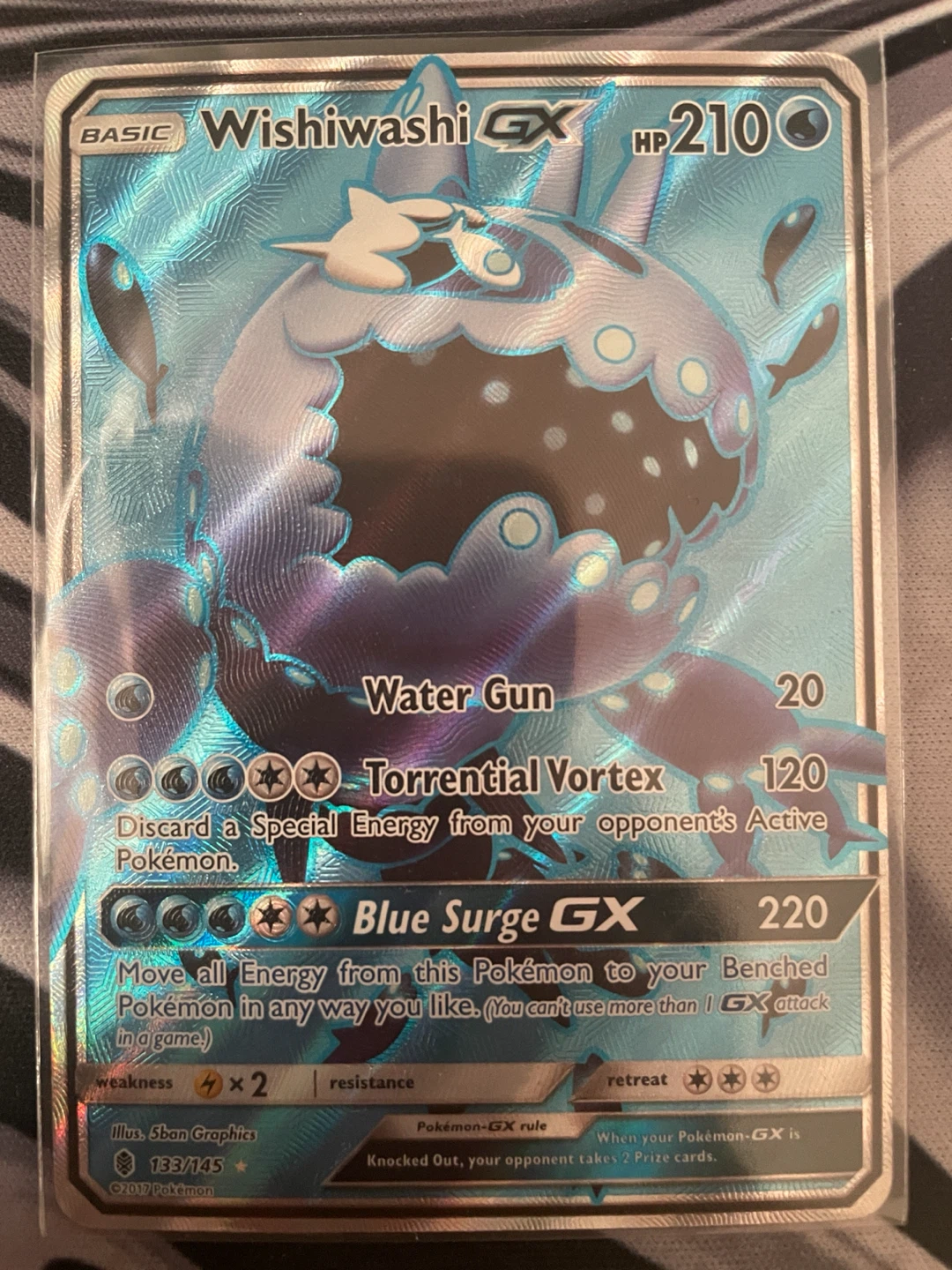 Pokemon Wishiwashi GX Trading Card