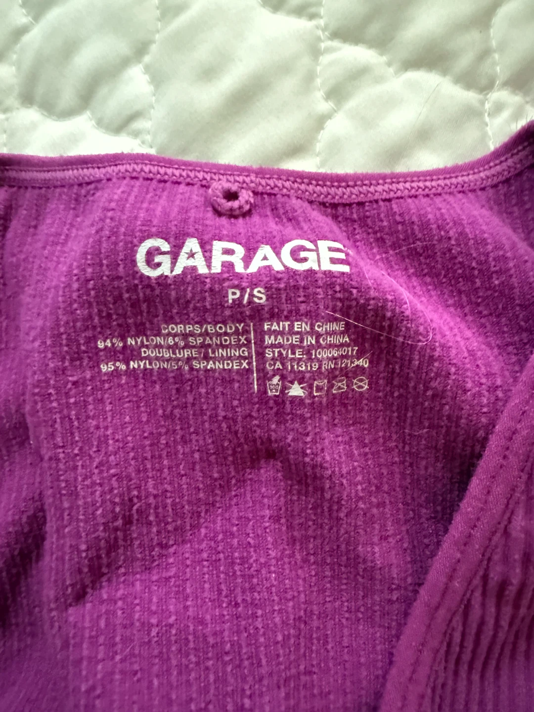 Garage Purple Ribbed Crop Tank Top P/S - photo 3