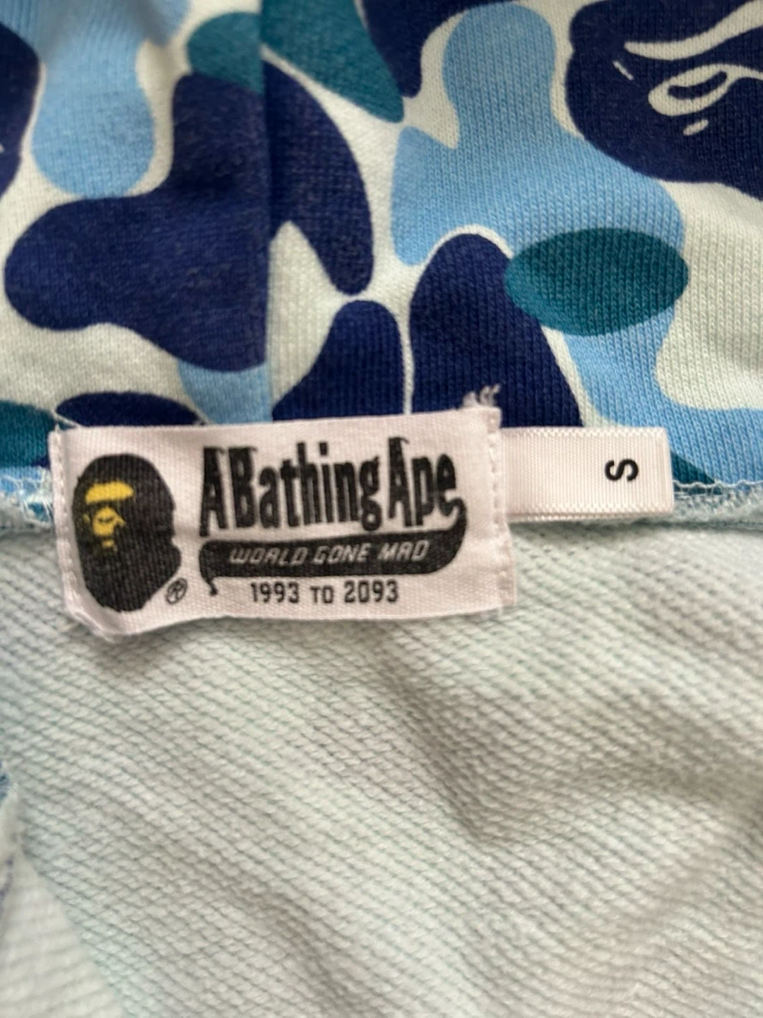 A Bathing Ape Full Zip Hoodie Blue Camo Shark - photo 3