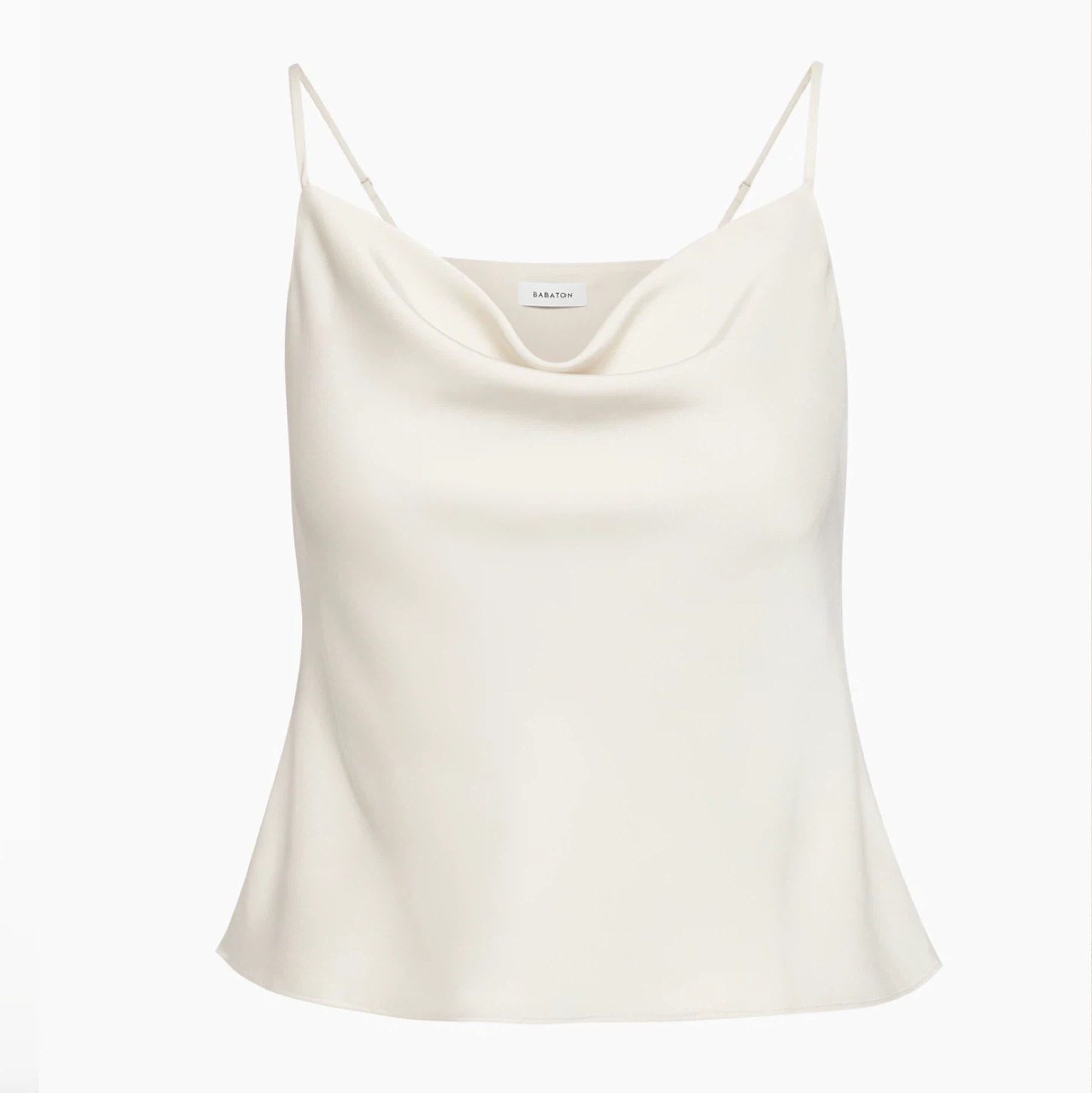 NWT Babaton Satin Cowlneck Camisole in Matte Pearl (Size S) - photo 2